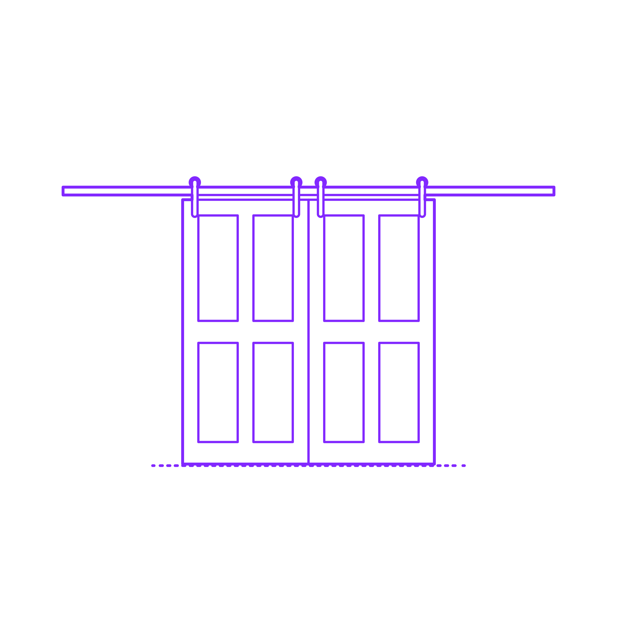 Buildings Surface Mounted Doors Bi Parting Solid Vertical 4 Panels Silhouette Svg Vector Free Vectors